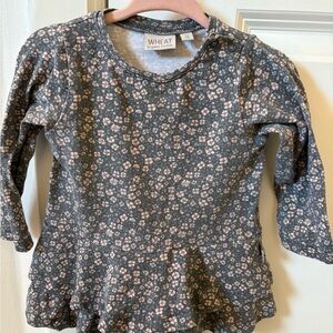 Kids Wheat Grey Floral Dress